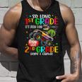 1St Grade Graduation Dinosaurs Truck 2Nd Grade Here We Come Unisex Tank Top Gifts for Him