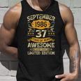 37 Years Old Vintage September 1986 37Th Birthday Tank Top Gifts for Him