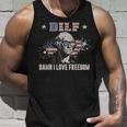 4Th Of July Dilf Damn I Love Freedom Usa Flag Men Tank Top Gifts for Him