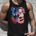4Th Of July Decor Patriotic Love Maltipoo Dog Usa Flag Unisex Tank Top Gifts for Him