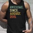 8 Year Old 8Th Birthday Boys Awesome Since August 2015 Tank Top Gifts for Him