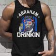 Abraham Drinkin Funny Abe Lincoln Merica Usa July 4Th Unisex Tank Top Gifts for Him