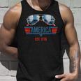 America Est 1776 Usa 4Th Of July Patriotic Sunglasses Unisex Tank Top Gifts for Him