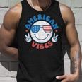 America Vibes Fourth 4Th Of July Happy Face Smile Patriotic Tank Top Gifts for Him