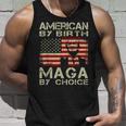 American By Birth Maga By Choice Pro Trump 2024 Us Flag Unisex Tank Top Gifts for Him