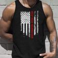 American Flag Help Desk Technician Unisex Tank Top Gifts for Him