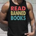 Anti Censorship Reading Quote Retro I Read Banned Books Unisex Tank Top Gifts for Him
