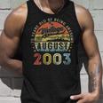 Awesome Since August 2003 Vintage 20Th Birthday Tank Top Gifts for Him
