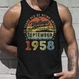 Awesome Since September 1958 Vintage 65Th Birthday Tank Top Gifts for Him