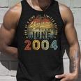 Awesome Since June 2004 Vintage 19Th Birthday Party Retro Unisex Tank Top Gifts for Him
