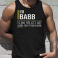 Babb Name Gift Im Babb Im Never Wrong Unisex Tank Top Gifts for Him