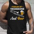Beer Fueled By Trombone And Beer Trombone Musician Beer Drinker Unisex Tank Top Gifts for Him