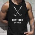 Best Dad By Par Fathers Day Funny Simple Golfer Husband Unisex Tank Top Gifts for Him