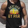 Best Dad By Par Vintage Golf Fathers Day Golfing Dad Unisex Tank Top Gifts for Him