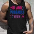 Bi And Probably High Bisexual Pothead Weed Weed Lovers Gift Unisex Tank Top Gifts for Him