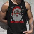 Black Santa Santa Ugly Christmas Sweater Tank Top Gifts for Him
