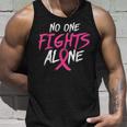 Breast Cancer Awareness No One Fight Alone Month Pink Ribbon Tank Top Gifts for Him