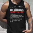 Car Guy 10 Things I Want In My Life Cars More Cars Cars Tank Top Gifts for Him