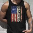 Car Mechanic Wrench Workshop Tools Us American Flag Men Unisex Tank Top Gifts for Him