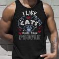 Cat Lover | I Like Cats More Than People   Unisex Tank Top Gifts for Him