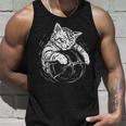 Cat Player Sleeping On A Basketball Kitties Pet Lover Basketball Tank Top Gifts for Him