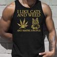 I Like Cats And Weed And Maybe 3 People Tank Top Gifts for Him