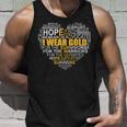 Childhood Cancer Awareness I Wear Gold Heart Ribbon Tank Top Gifts for Him
