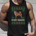 Christmas Merry Dogmas Ugly Christmas Sweater Tank Top Gifts for Him