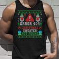 Computer Error 404 Ugly Christmas Sweater Not's Found Xmas Tank Top Gifts for Him