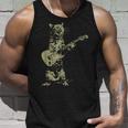 Cool Cat Playing On Acoustic Guitar Funny Cat Lover Gift Unisex Tank Top Gifts for Him