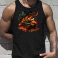 Cool Tank On Flames For Military Tank Lovers Unisex Tank Top Gifts for Him