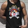 Corgi PirateJolly Roger Flag Skull And Crossbones Unisex Tank Top Gifts for Him