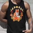 Cottagecore Fox Floral Nature Aesthetic Men Women Graphic Unisex Tank Top Gifts for Him