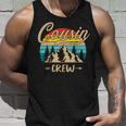 Cousin Crew Camping Sunset Summer Camp Retro Matching Trip Tank Top Gifts for Him