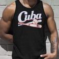 Cuban Baseball Fan Team Cuba Distressed Vintage Flag Graphic Tank Top Gifts for Him
