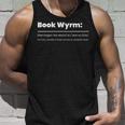Cute Book Worm Definition | Funny Librarian Book Dragon Unisex Tank Top Gifts for Him