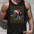 Cute Labrador Retriever Dog Santa Hat Ugly Christmas Sweater Tank Top Gifts for Him