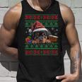 Cute Rottweiler Dog Lover Santa Hat Ugly Christmas Sweater Tank Top Gifts for Him