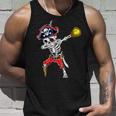 Dabbing Skeleton Pirate & Softball Ball Halloween Costume Tank Top Gifts for Him
