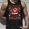 Dabbing Through The Snow Santa Ugly Christmas Sweater Tank Top Gifts for Him