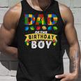 Dad Of The Birthday Boy Building Blocks Master Builder Tank Top Gifts for Him