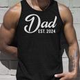 Dad Est 2024 First Fathers Day 2024 Promoted To Daddy Unisex Tank Top Gifts for Him