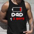 Dad Of 2 Boys Funny 2 Sons Daddy Of Two Boys Fathers Day Unisex Tank Top Gifts for Him