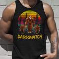 Dad Squatch Retro Bigfoot Dad Sasquatch Yeti Fathers Day Unisex Tank Top Gifts for Him