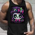 Dance With The Spirits Trendy Halloween Skull 3 Tank Top Gifts for Him