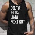 Delta India Lima Foxtrot Dilf Father Dad Funny Joking Unisex Tank Top Gifts for Him