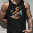 Dj Cat Cute Space Cat Disc Jockey Cat In Astronaut Suit Tank Top Gifts for Him