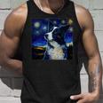 Dog Border Collie Surrealism Starry Night Border Collie Dog 1 Unisex Tank Top Gifts for Him