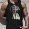 Dog Great Dane Sunglasses American Usa Flag 4Th Of July Fourth Unisex Tank Top Gifts for Him