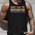 Dont Say Desantis Anti Liberal Florida Say Gay Lgbtq Pride Unisex Tank Top Gifts for Him